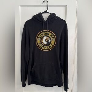 Brixton Men’s Black Hoodie with Chief Logo - Skate Hooded Sweatshirt